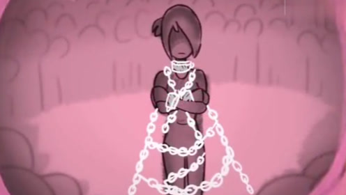 治愈动画短片:女孩被语言伤害,就会增加一道枷锁,最后生病被锁住!