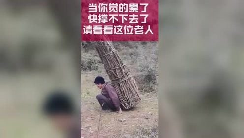 当你觉得累了,快撑不下去时,请看看这位劳累一生的老人