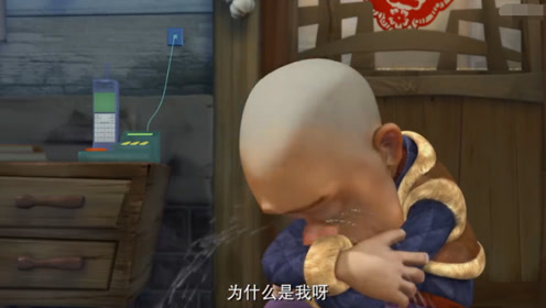 光头强正伤心难过时李老板打电话催砍树,光头强直接发怒了