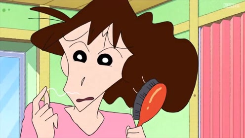 蜡笔小新:小新用美冴的高级梳子给小白梳毛,把美冴气坏了!