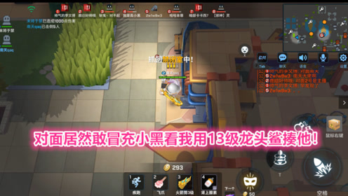南天逃跑吧少年!对面居然敢冒充小黑看我用13级龙头鲨揍他!
