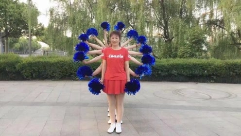 7人队形花球舞《中国吉祥》咱就吉祥 高山流水纳春光 好听好看