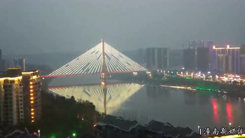 潼南涪江大桥夜景1