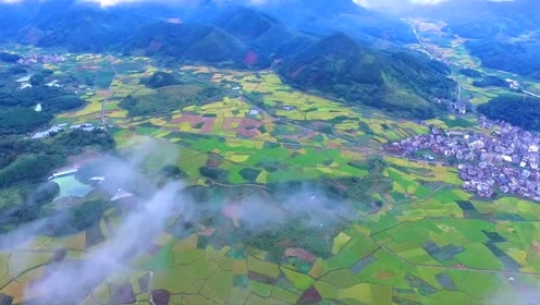 连州市丰阳镇秋日乡村美景,靓丽田园,多彩画卷