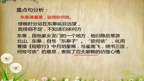 初中语文:古诗词《野望》赏析,字词翻译,助你轻松掌握古诗词