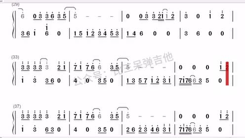 昨日重现 拇指琴卡林巴琴简谱