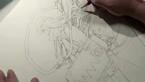 日本漫画家手绘漫画原稿,看画师画画真的很享受!