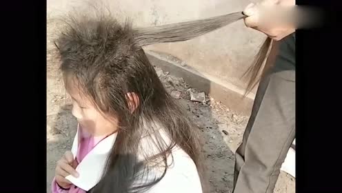小姑为了几百块卖头发,看这给剪的,给我多少钱都不想卖