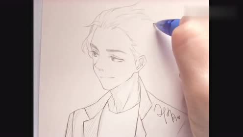 漫画大神教你画男生大背头,看见这个发型,是不是被帅到了?
