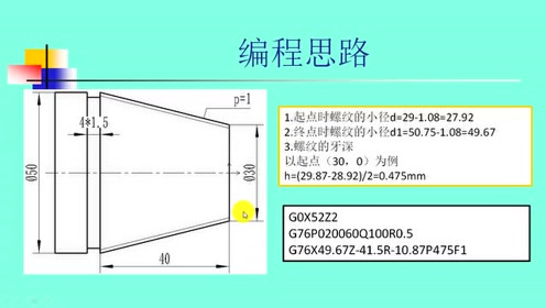 数控车编程,第三十六讲,锥螺纹的加工