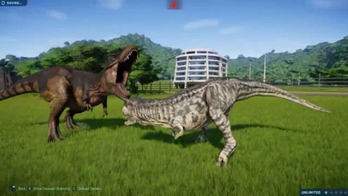 《侏罗纪恐龙》肉食牛龙vs霸王龙!