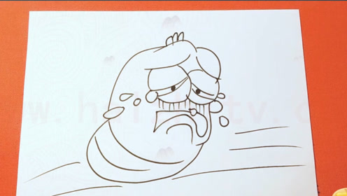 经典动漫手绘,画爆笑虫子里的小虫子哭了