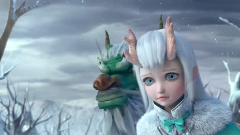 西行纪 天羽山小龙女雪地救了受伤的白狼