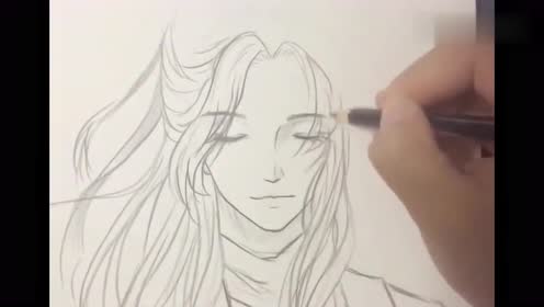 漫画大神画古风美男,这长长的头发,网友:怎么感觉是单身啊