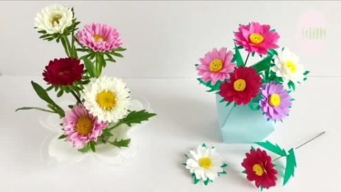 纯手工制作纸花真好看