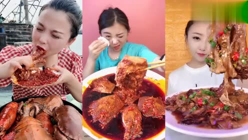 美女吃播厉害了,拿着八爪鱼上来就爆头,看得我快馋死了!