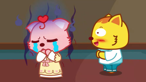 《猫小帅故事猫小美变成了乌鸦》女孩得意忘形,被魔法变成了乌鸦嗓子