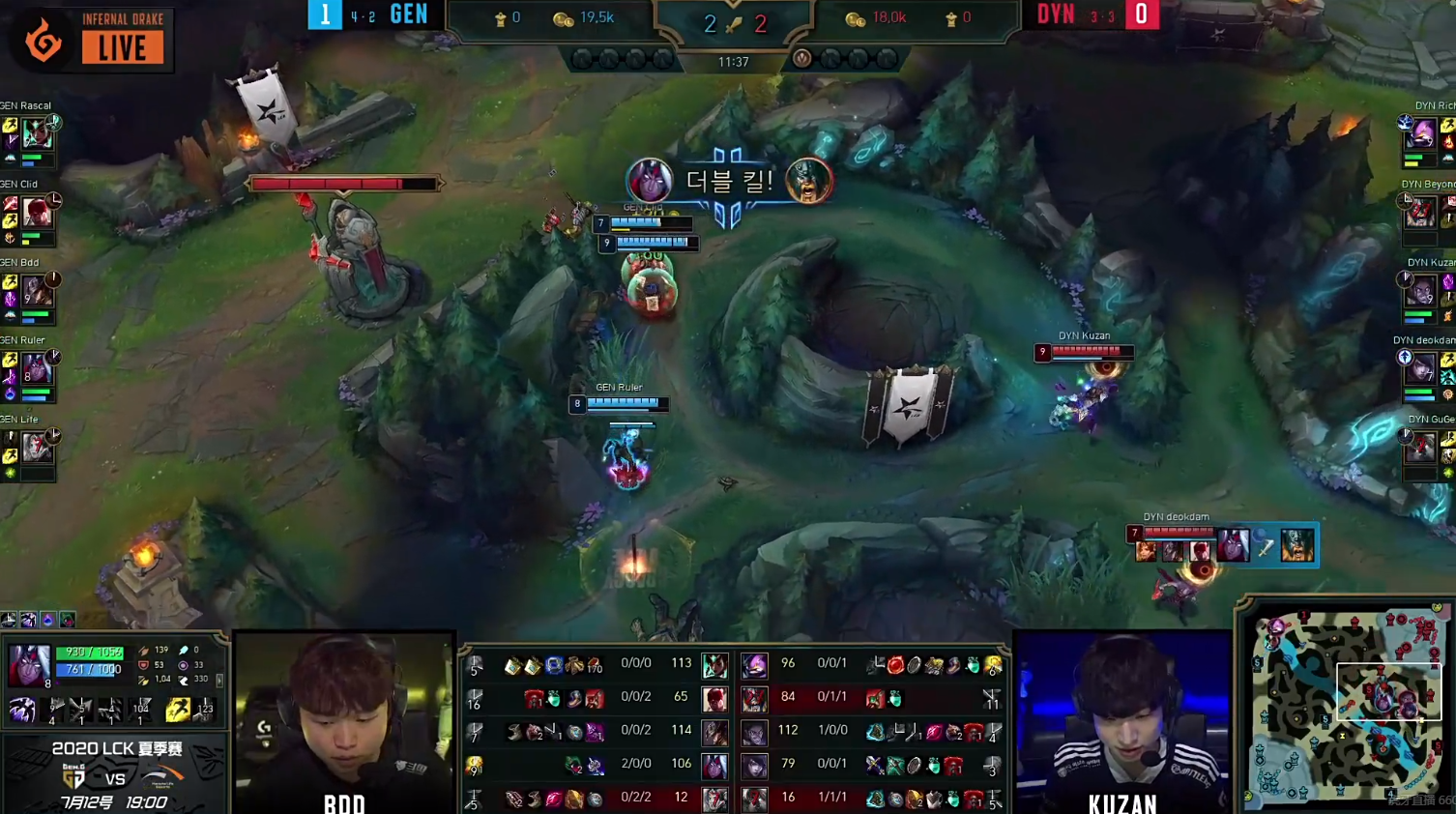 dyn针对下路却放出韦鲁斯 gen果断抢下尺帝10杀教做人!