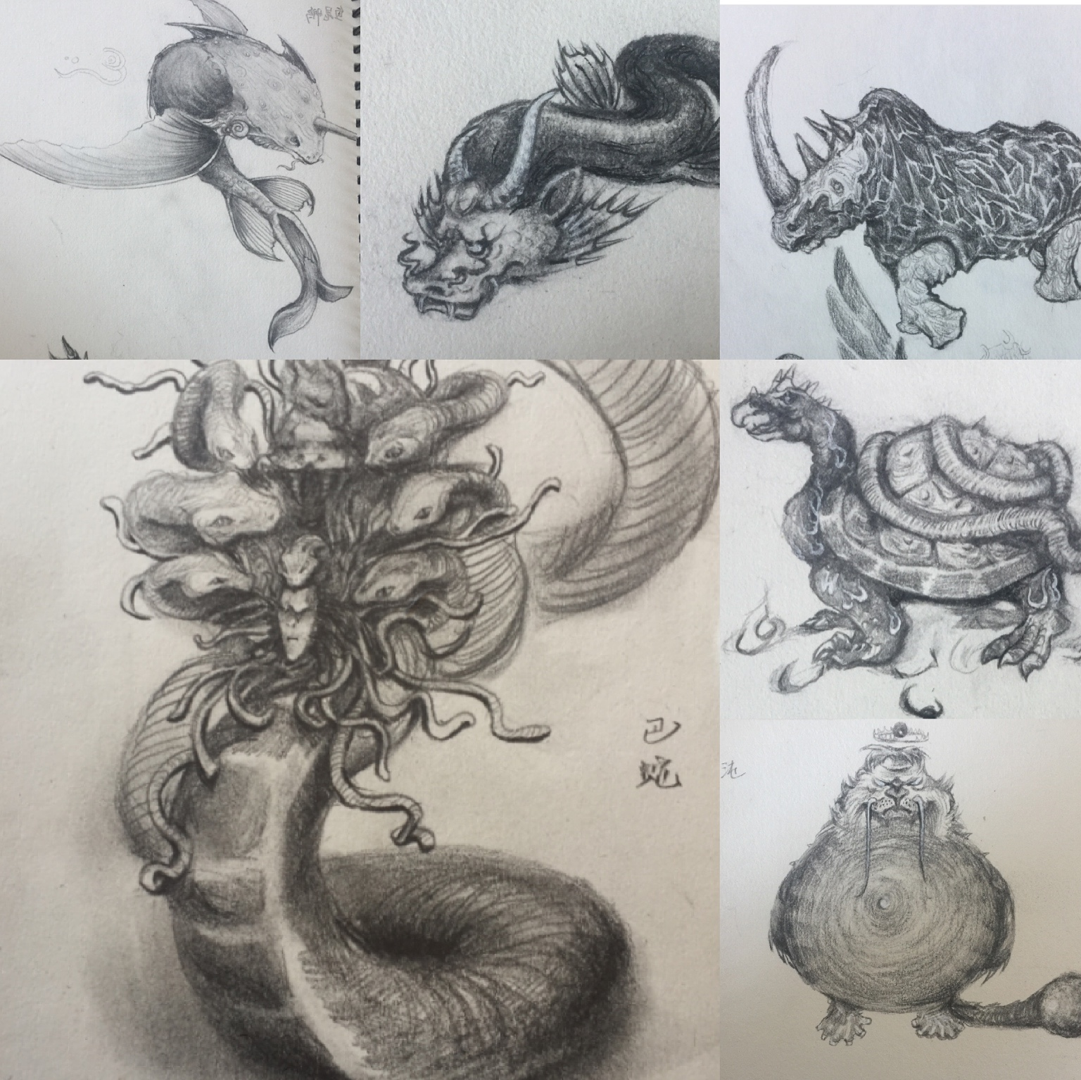 山海经异兽共绘 往期优秀作品