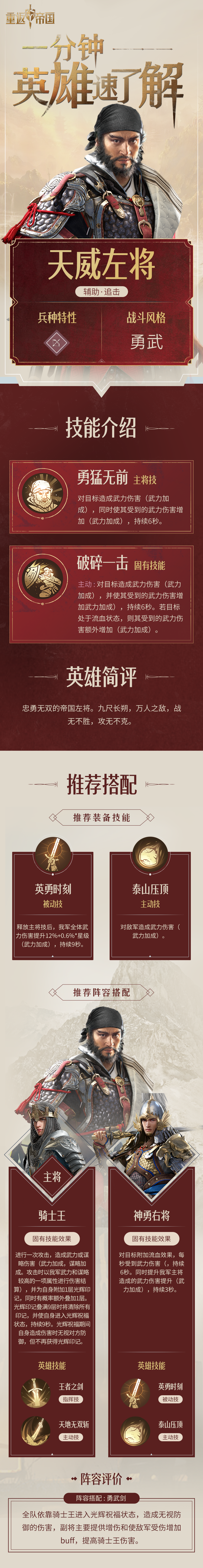 一分钟了解英雄【天威左将】