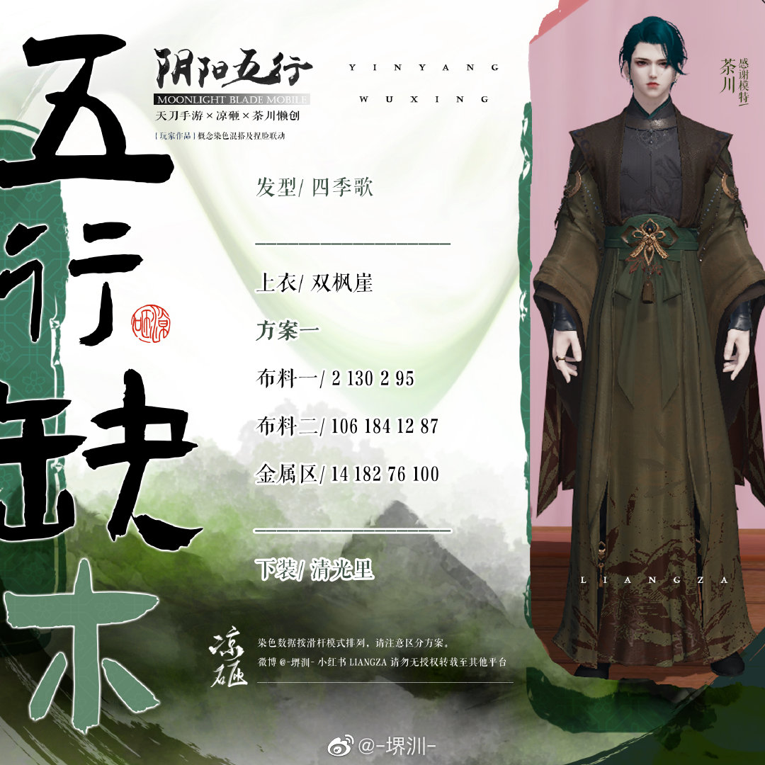 如果阴阳五行也有颜色，五行缺木三体型染色数据分享