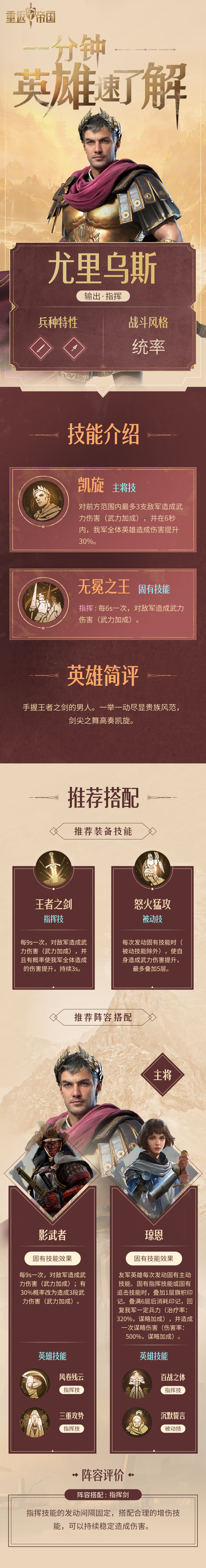 一分钟了解英雄【尤里乌斯】