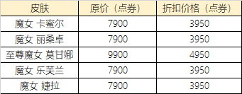 情暖七夕缘起魔女：魔女主题皮肤限时半价