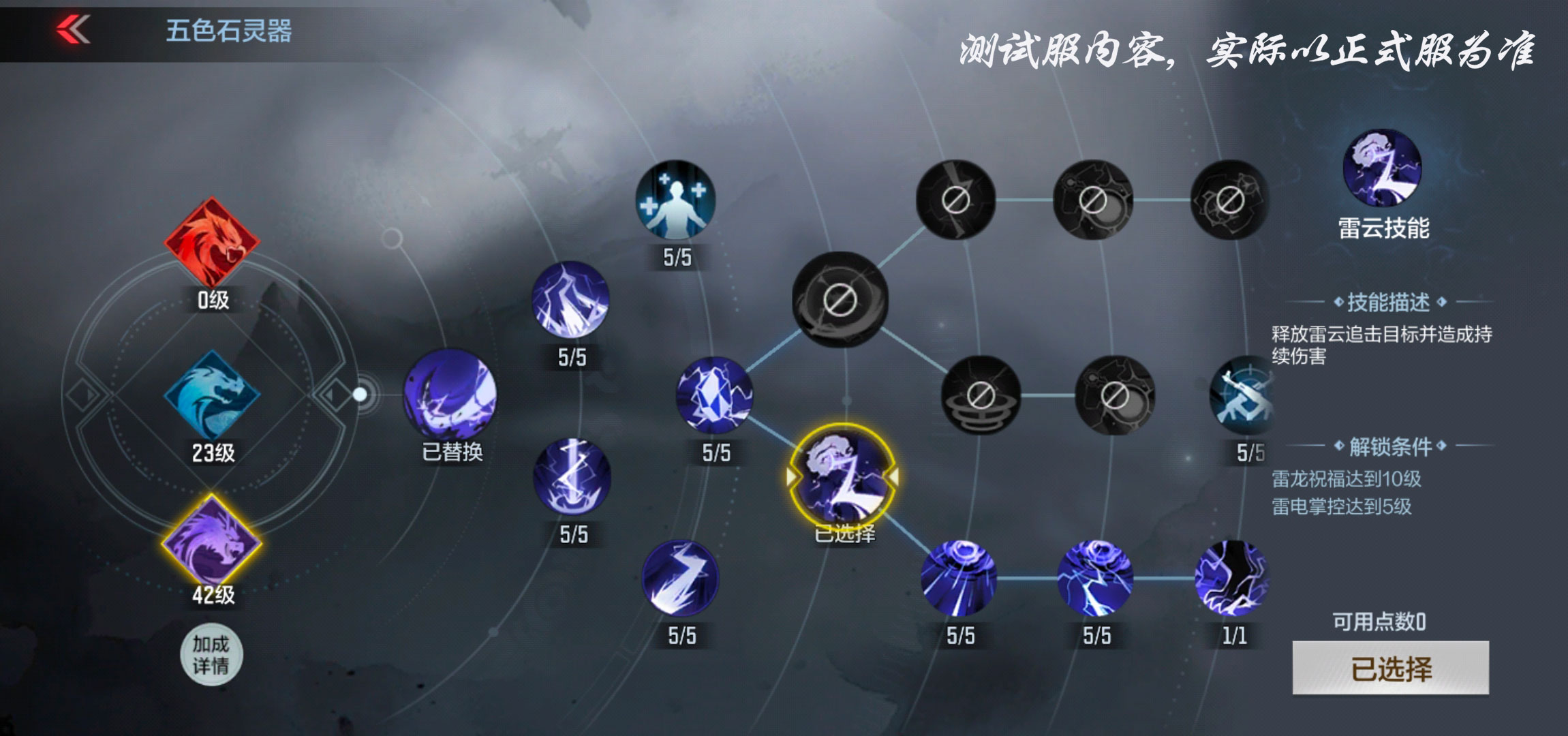 体验服快车：山海经灵器系统再度更新，雷云技能分支攻略详解