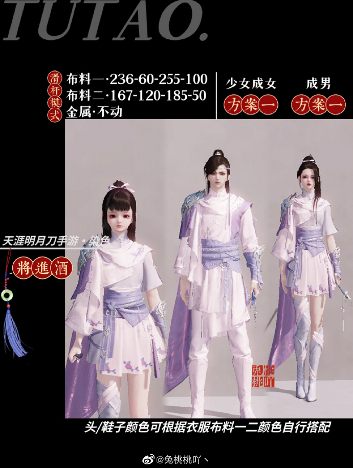 一诗一酒  一剑天涯，【心王·将进酒】三大体型染色数据分享