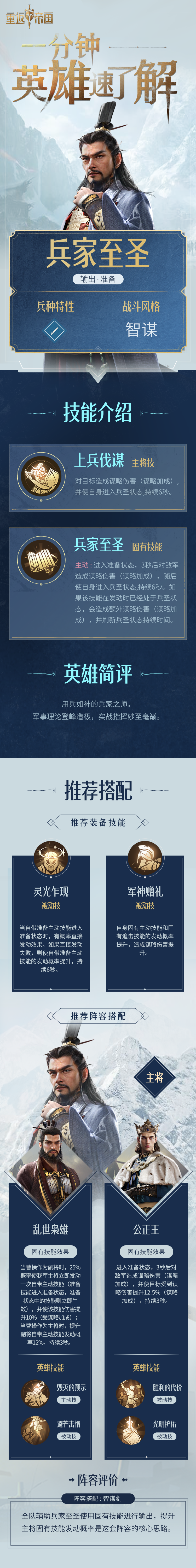 一分钟了解英雄【兵家至圣】