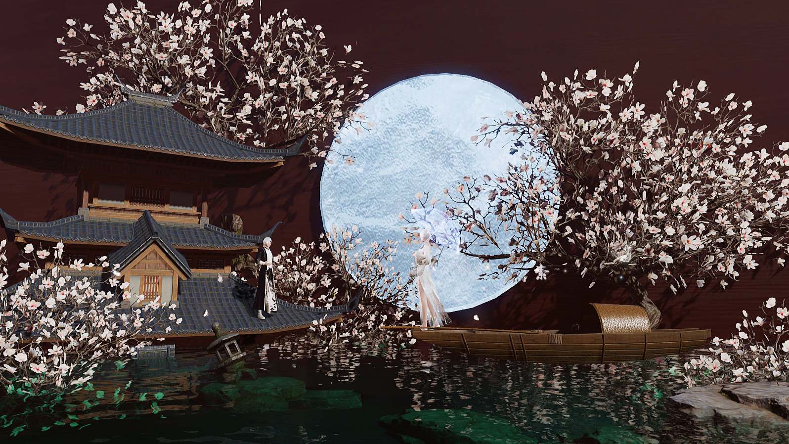 影棚双人拍照打卡：闲敲棋子落灯花|天涯相册