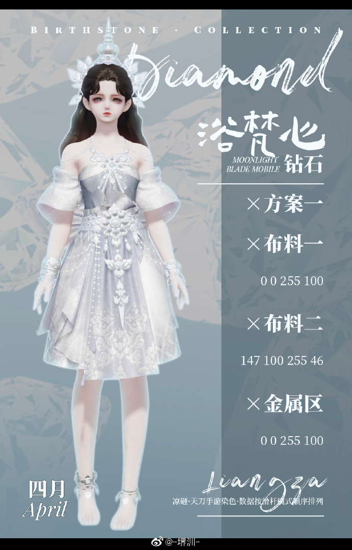 五月好运由我传递，浴梵心少女体型十二生辰石染色数据分享