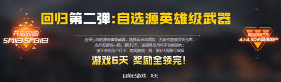 【活动头条】5月回流专属福利上新！老兵回归领好礼！