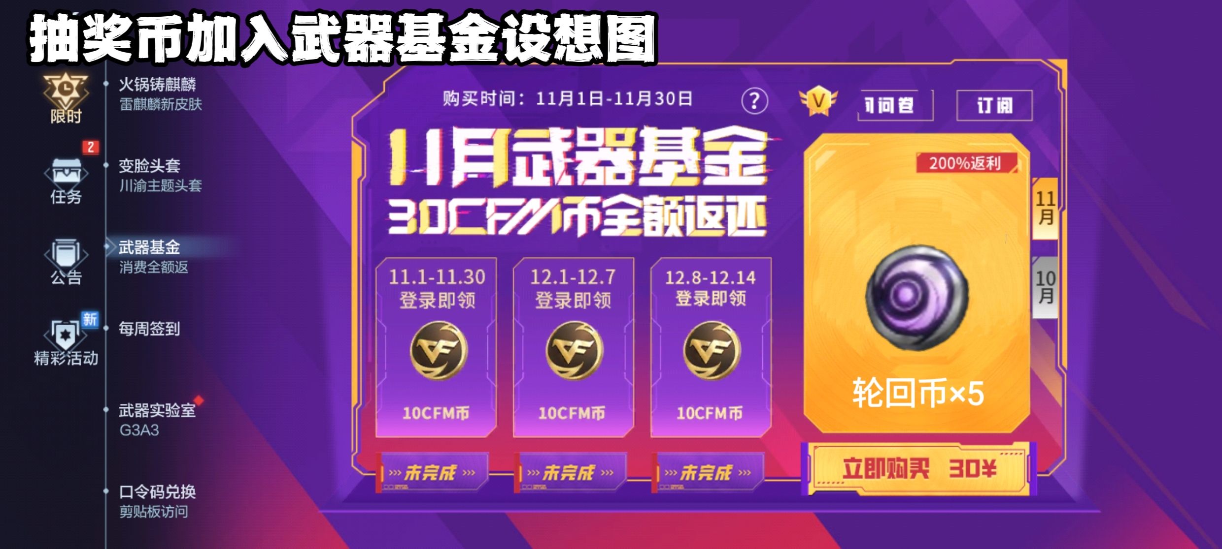 【活动热议】武器基金奖励革新，未来奖励形式猜想