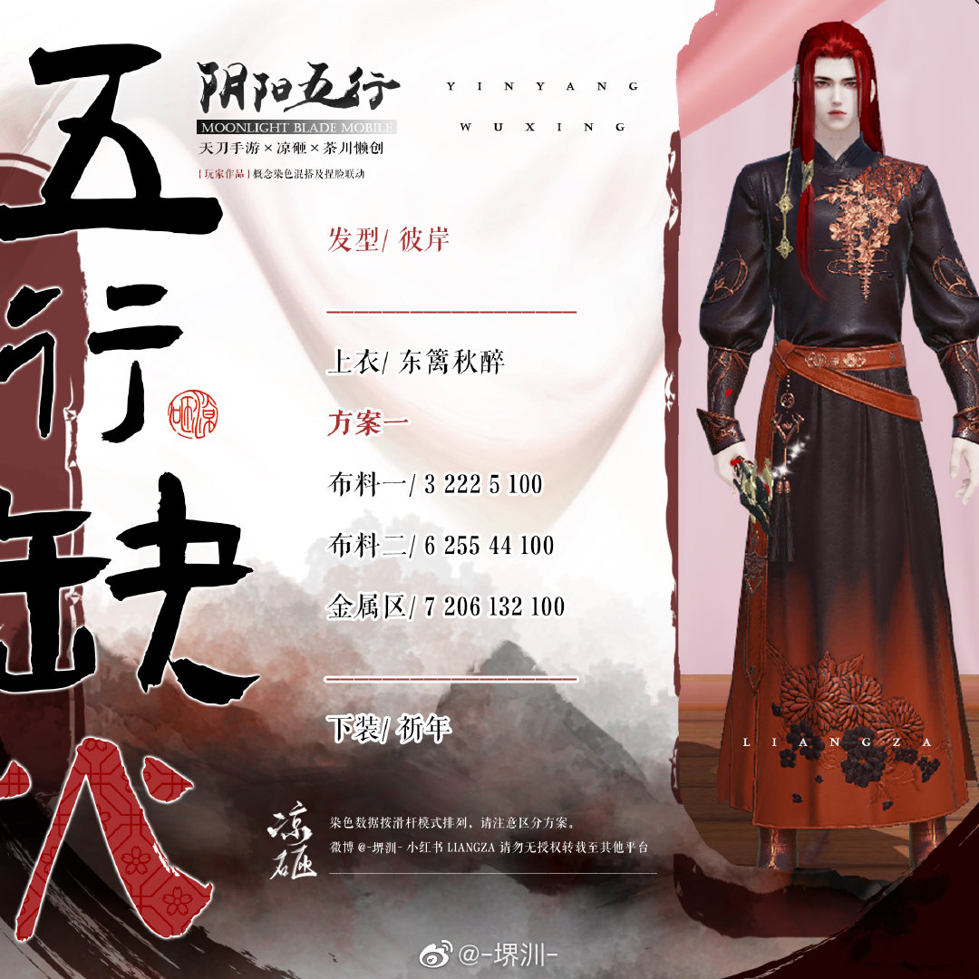 如果阴阳五行也有颜色，五行缺火三体型染色数据分享