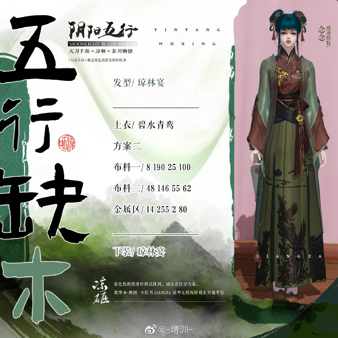 如果阴阳五行也有颜色，五行缺木三体型染色数据分享