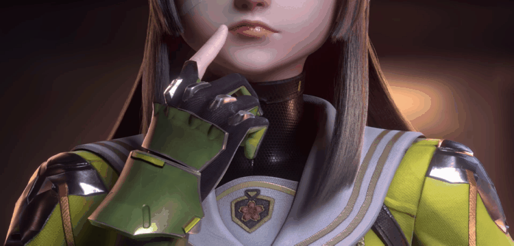 露出了新神秘角色的绿色短裙以及上半身,这时熟悉我们cfm的角色可能能