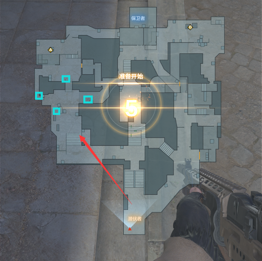 a区攻防分析各位玩家大家好,"异域小镇"是一张十分标准的三线爆破地图