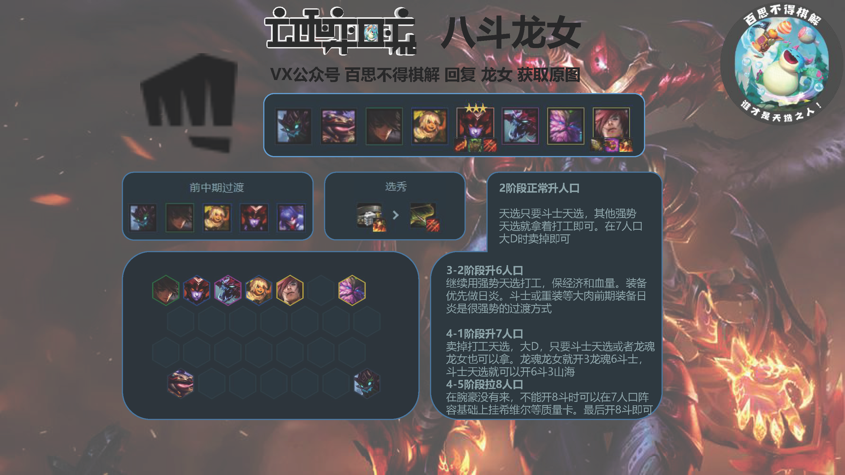 云顶超简单运营阵容奶奶牌系列之八斗士龙女