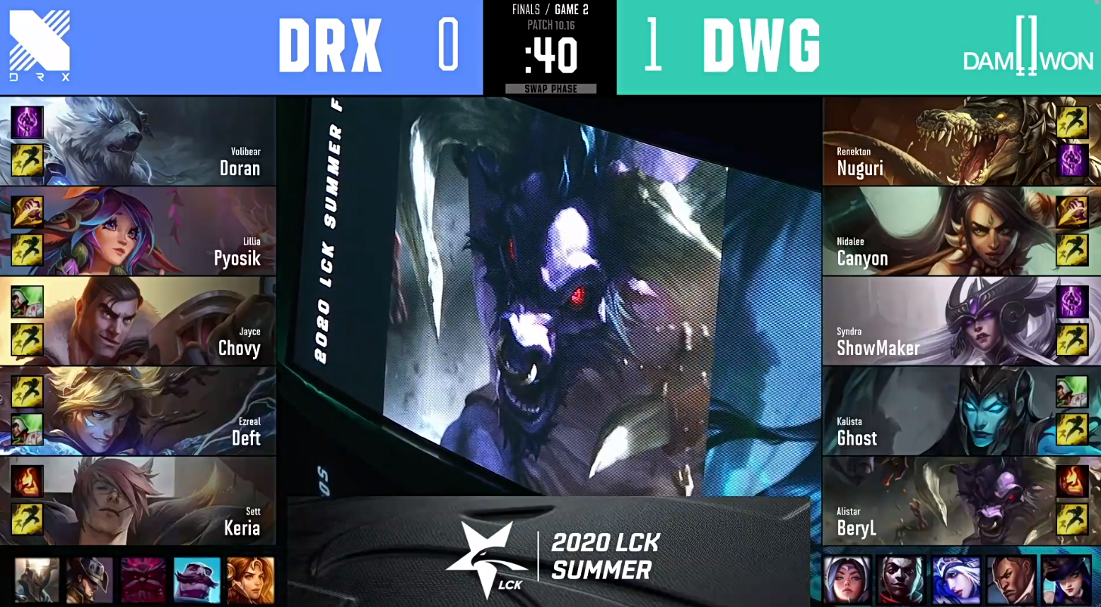 飞行员戴先生上线被鬼皇压制 dwg碾压drx拿下赛点!