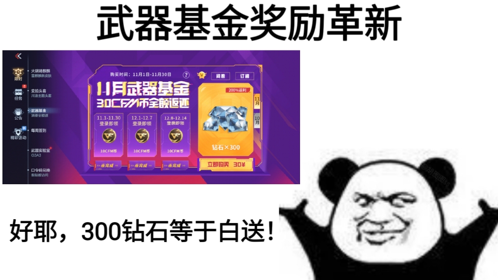 【活动热议】武器基金奖励革新，未来奖励形式猜想