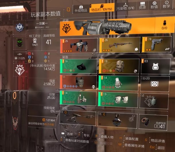 特工投稿丨全境封锁2（T0.5谈判流派）一般娱乐玩家0-40级后期装配第四期