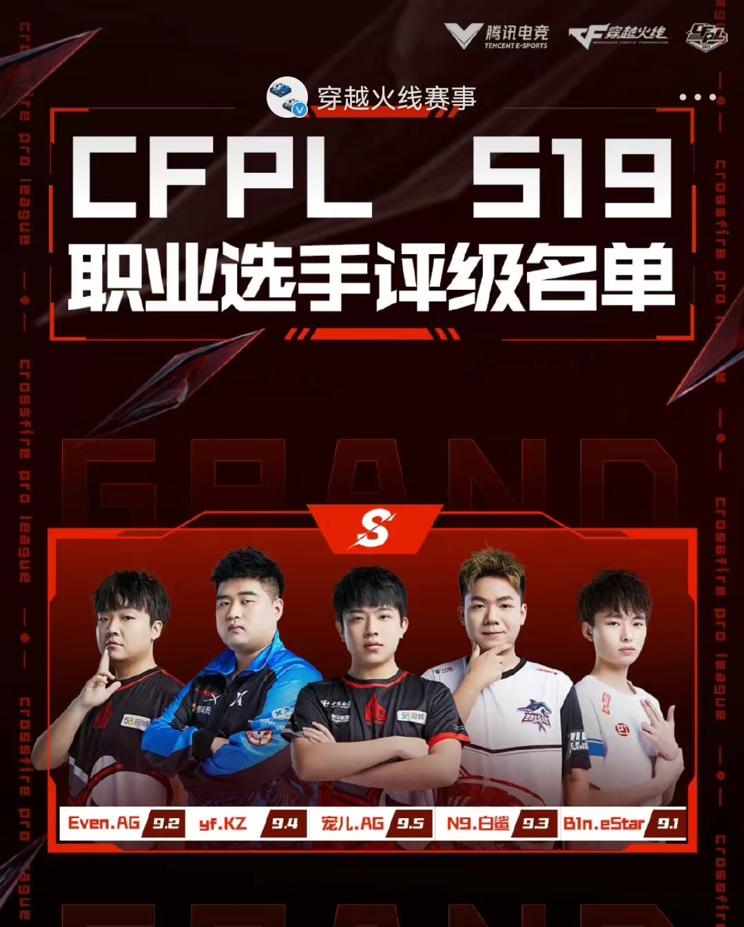 [穿越火线] AG|天之骄子上帝宠儿！ZQ再次获评S级第一人！