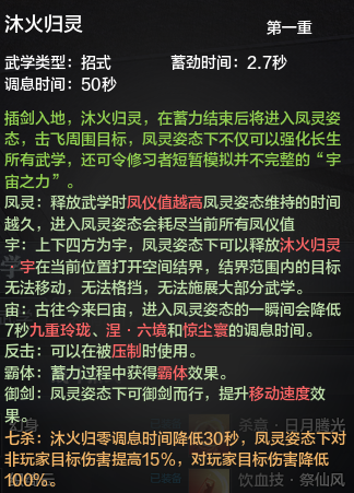 长生剑派门派技能前瞻一文知