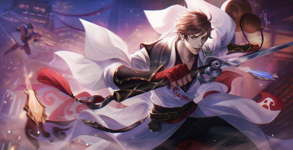 李白闪躲狄仁杰令牌追击