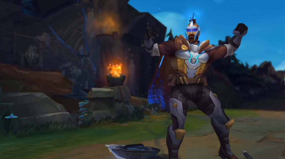 现在来看看潘森这一套未来战士,虽然没有放出技能和原画.