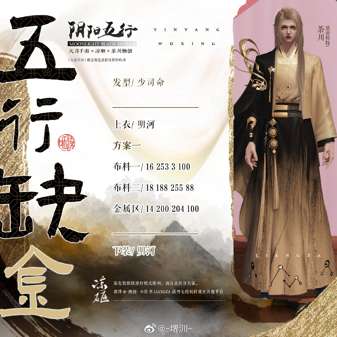 如果阴阳五行也有颜色，五行缺金三体型染色数据分享