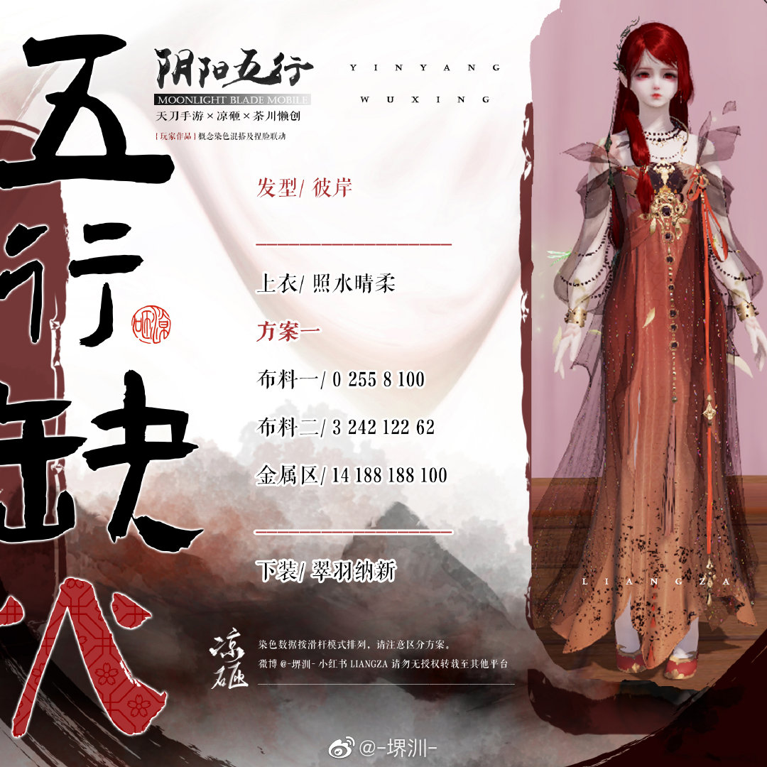 如果阴阳五行也有颜色，五行缺火三体型染色数据分享