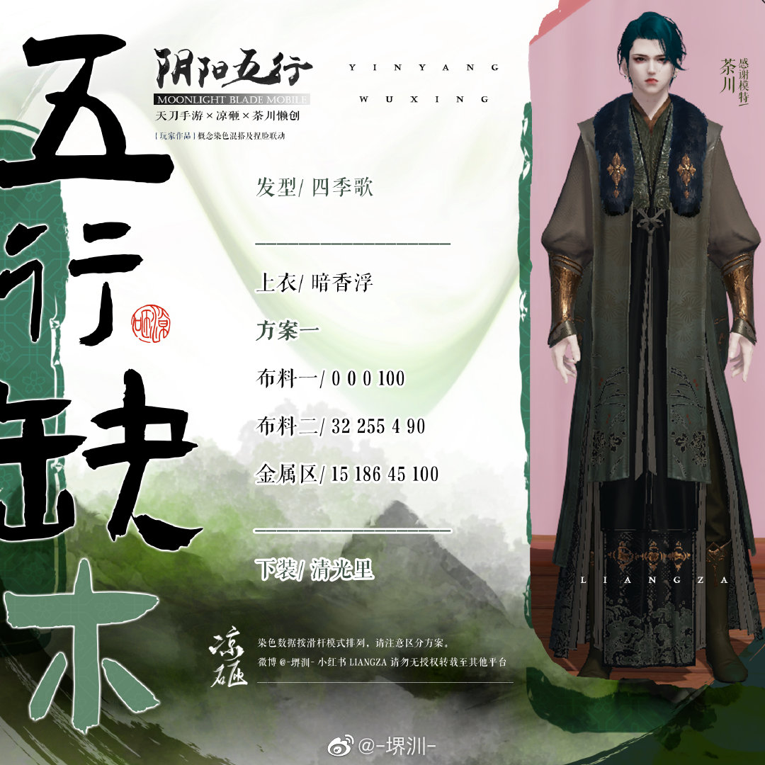 如果阴阳五行也有颜色，五行缺木三体型染色数据分享