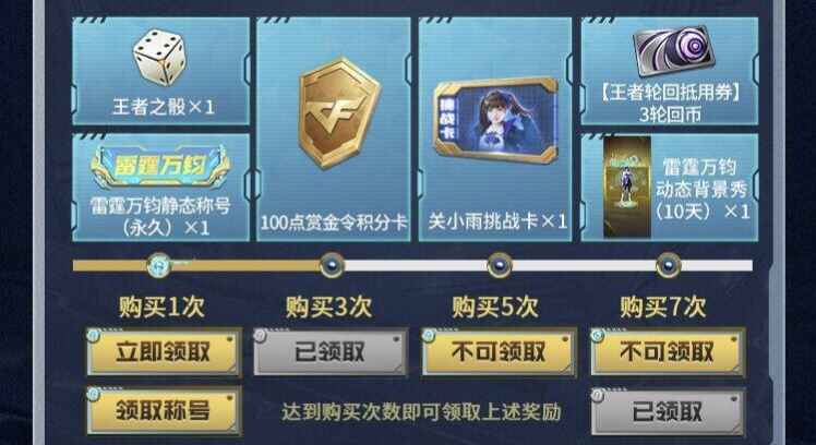 【掌火专属】王者雷霆一元购来袭，累计参与得超级好礼